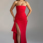 Strapless Evening Dress with Thigh-High Slit 4