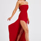 Strapless Evening Dress with Thigh-High Slit 7