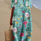 V-Neck Floral Summer Midi Dress 6