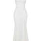 White Wedding Guest Maxi Dress with Spaghetti Straps 2