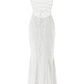 White Wedding Guest Maxi Dress with Spaghetti Straps 3