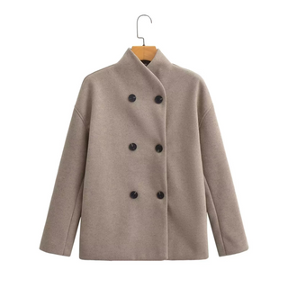 Double-Breasted Wool Coat