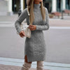 Women's A-Line Knit Sweater Dress 8