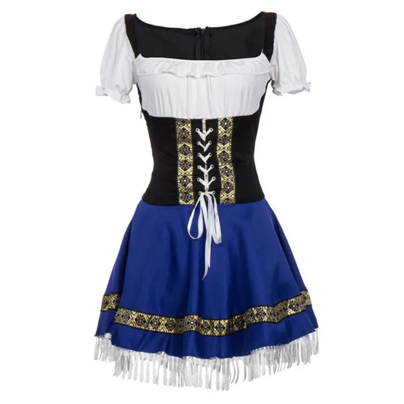 Women's Blue Oktoberfest Dress Costume 1
