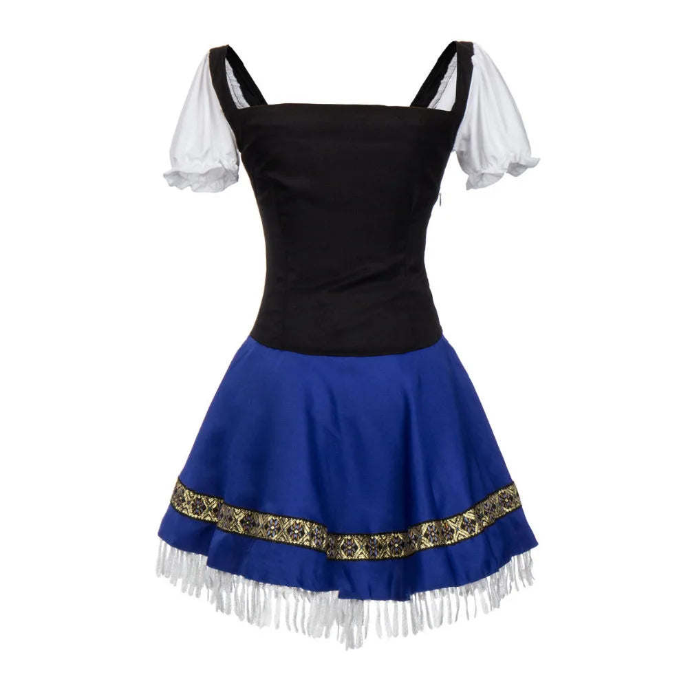 Women's Blue Oktoberfest Dress Costume 3
