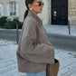Women's Boxy Cropped Wool Coat Jacket 4