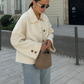 Women's Boxy Cropped Wool Coat Jacket 6
