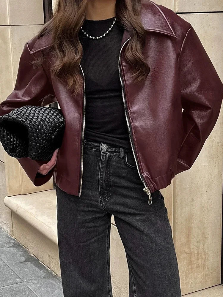 Women's Classic Faux Leather Jacket 3