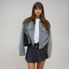 Women's Cropped Boucle Jacket 0