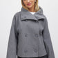 Women's Double-Breasted Cropped Coat 6