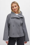 Women's Double-Breasted Cropped Coat 6