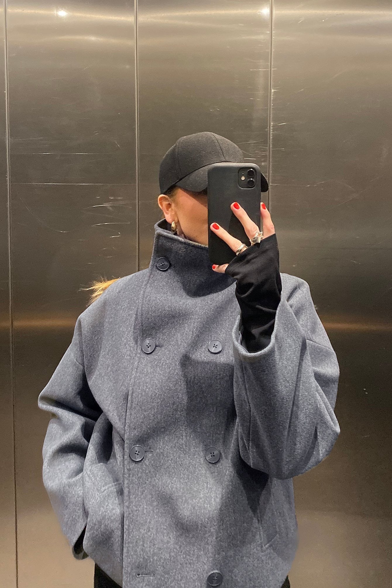 Women's Double-Breasted Cropped Coat 8