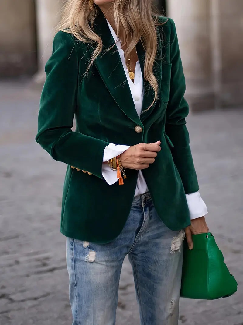 Women's Elegant Velvet Blazer 9