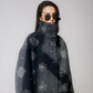 Women's Embroidery Beading Pea Coat 0