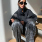Women's Embroidery Beading Pea Coat 2