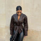 Women's Faux Leather Wrap Jacket 1