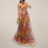 Women’s Floral Evening Maxi Dress 0
