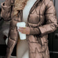 Women's Hooded Puffer Jacket with Quilted Lining 0