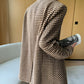 Women's Houndstooth Belted Split-Hem Blazer 2
