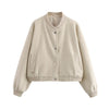 Women's Light Cropped Bomber Jacket 7