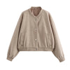 Women's Light Cropped Bomber Jacket 9