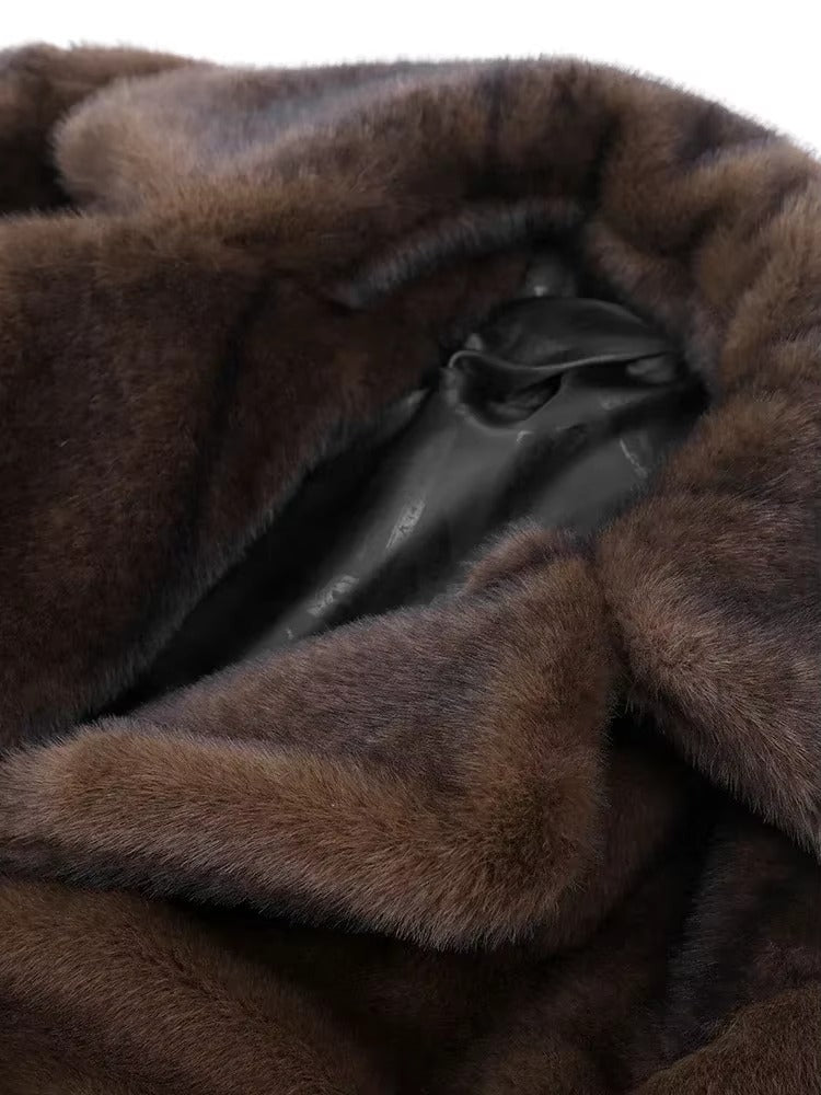 Women's Long Faux Fur Winter Coat 4