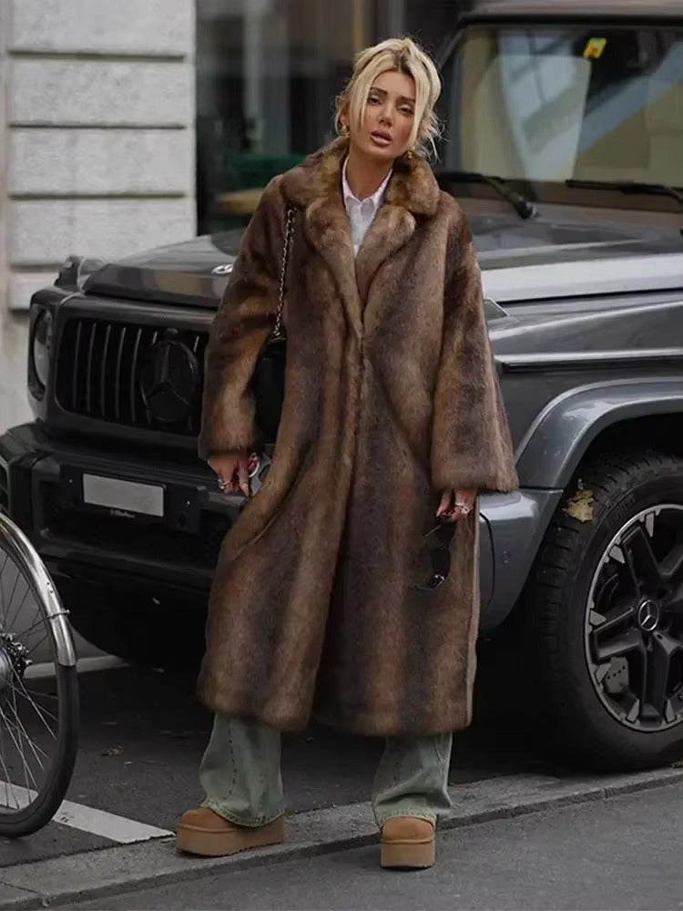 Women's Long Faux Fur Winter Coat 6