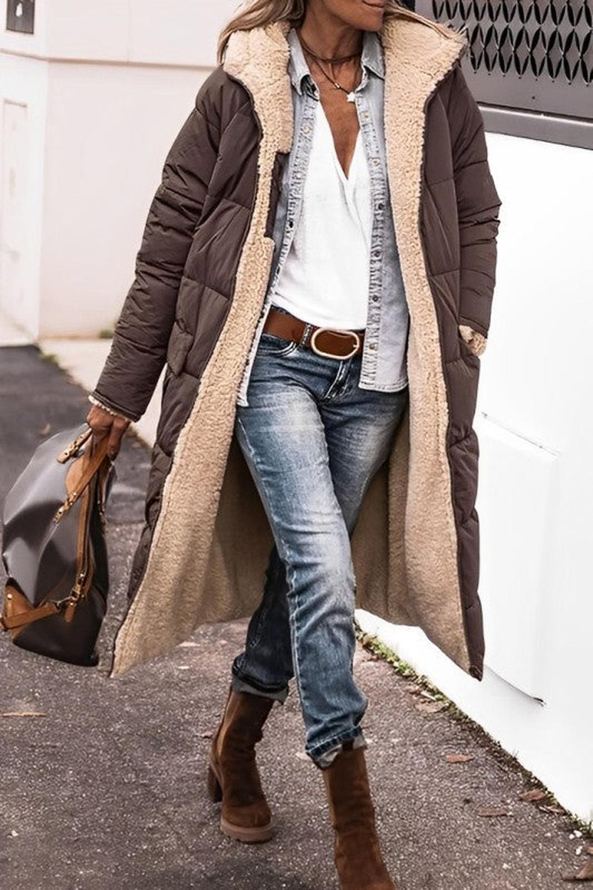 Women's Long Winter Coat Jacket With Hood 1