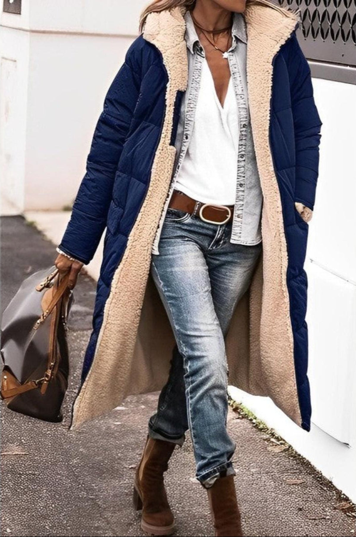Women's Long Winter Coat Jacket With Hood 2