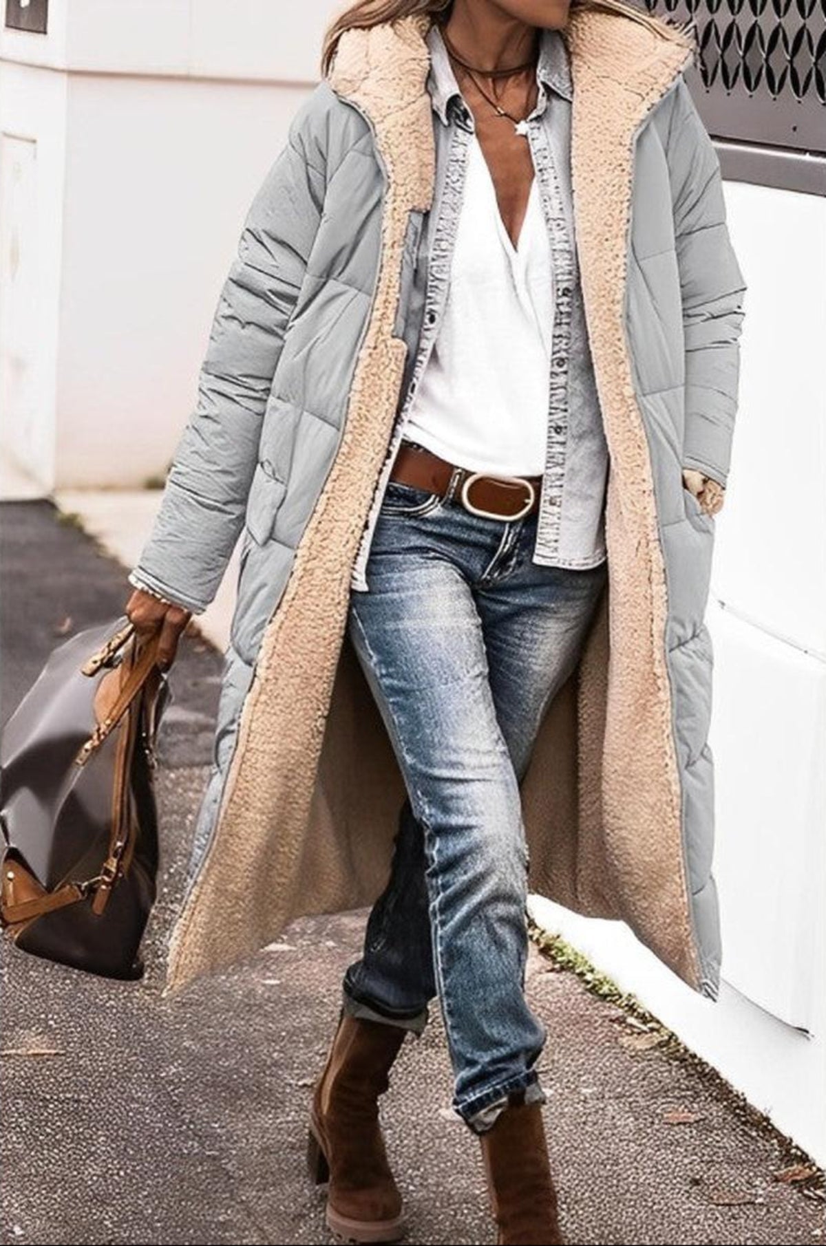 Women's Long Winter Coat Jacket With Hood 3