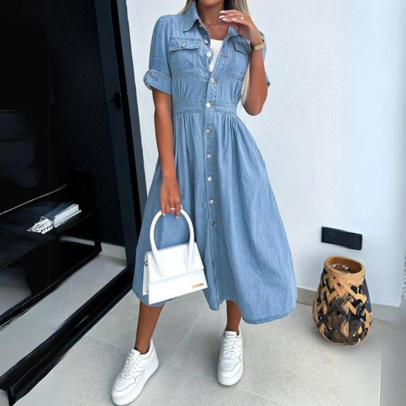 Women's Loose denim midi dress 3