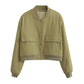 Women's Maven Cropped Bomber Jacket 11