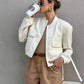 Women's Maven Cropped Bomber Jacket 4