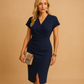 Women’s Midi Dress with V-Neck – Elegant Fit 4