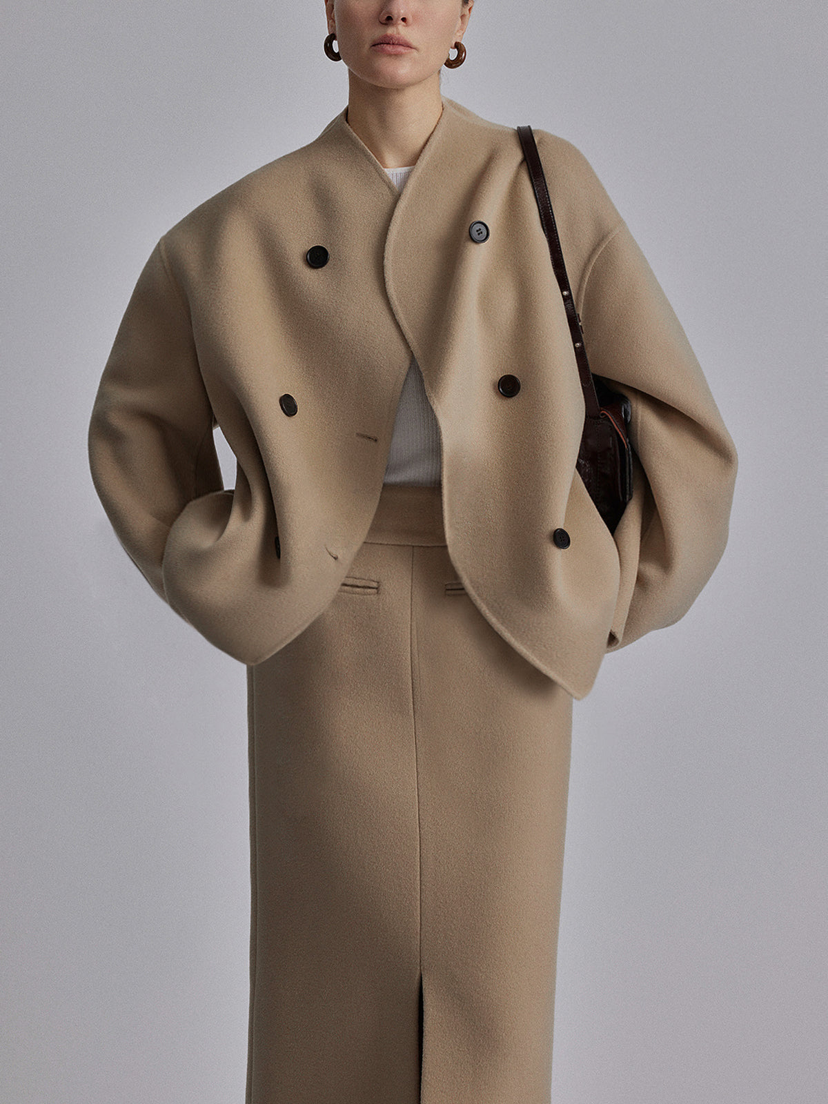Women's Oversized Double-Breasted Coat 4
