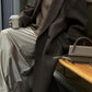 Women's Oversized Longline Double-Breasted Wool Coat 1