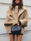Women's Oversized Wool-Blend Coat with Button Closure 3