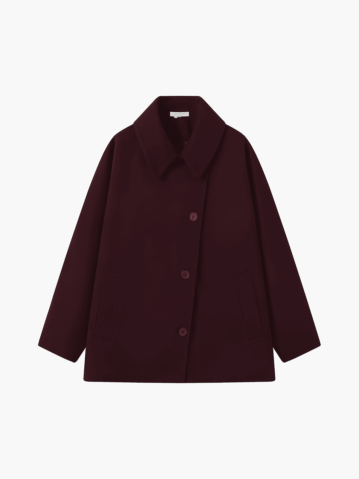 Women's Oversized Wool-Blend Coat with Button Closure 8