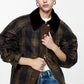 Women's Plaid Straight Cut Jacket 0