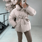Women's Puffer Jacket with waist belt 3