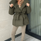 Women's Puffer Jacket with waist belt 5