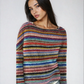 Women's Retro Multi-Colored Knitted Sweater – Soft, Relaxed Fit, Perfect for Layering and Casual Outings 1