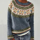 Women's Retro Multi-Colored Knitted Sweater – Soft, Relaxed Fit, Perfect for Layering and Casual Outings 4