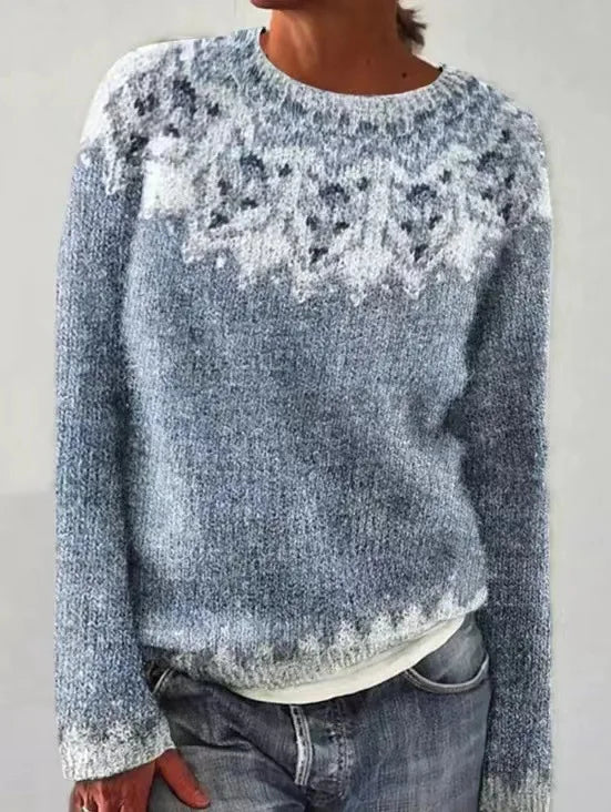Women's Retro Multi-Colored Knitted Sweater – Soft, Relaxed Fit, Perfect for Layering and Casual Outings 6