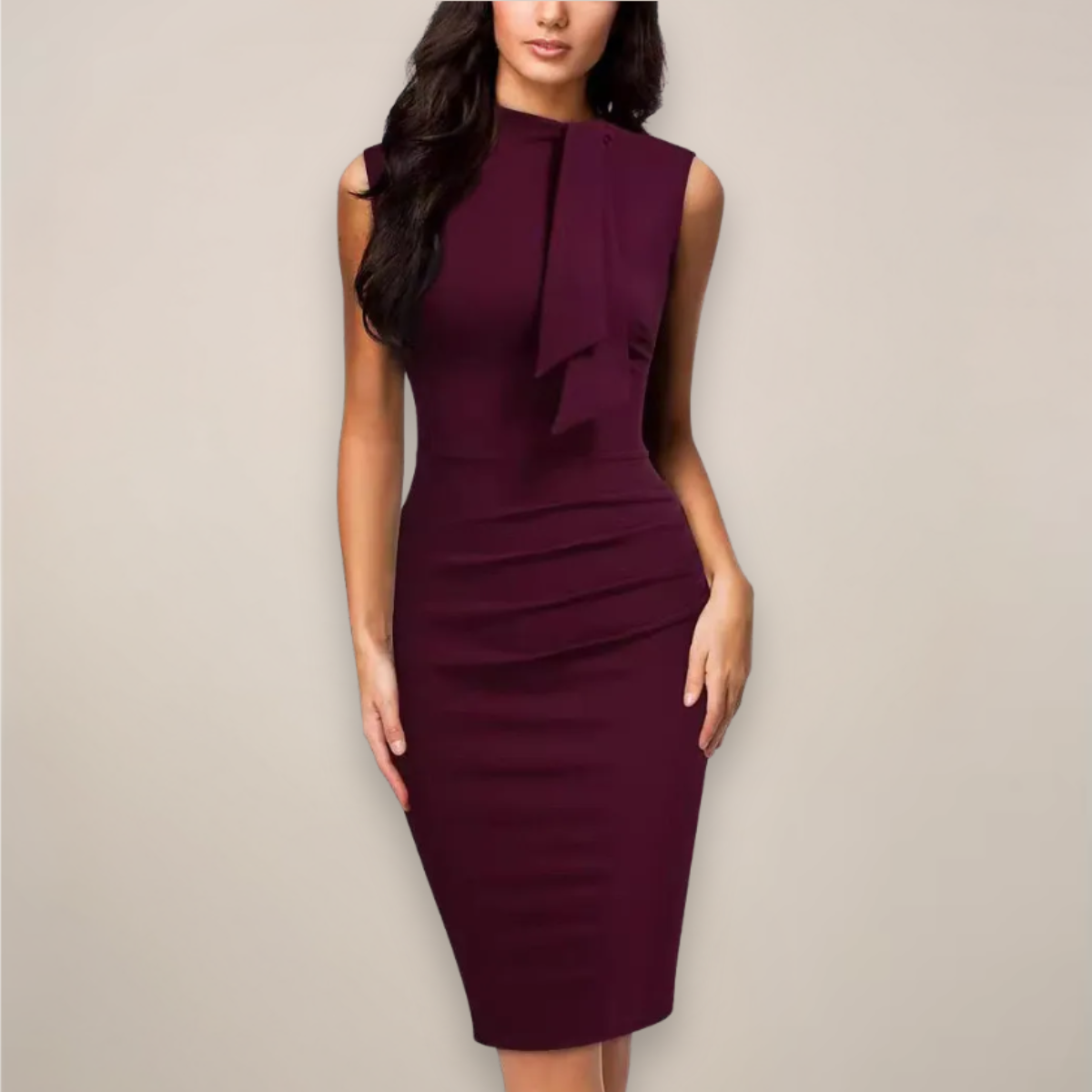 Women’s Sleeveless Sheath Cocktail Midi Dress 0