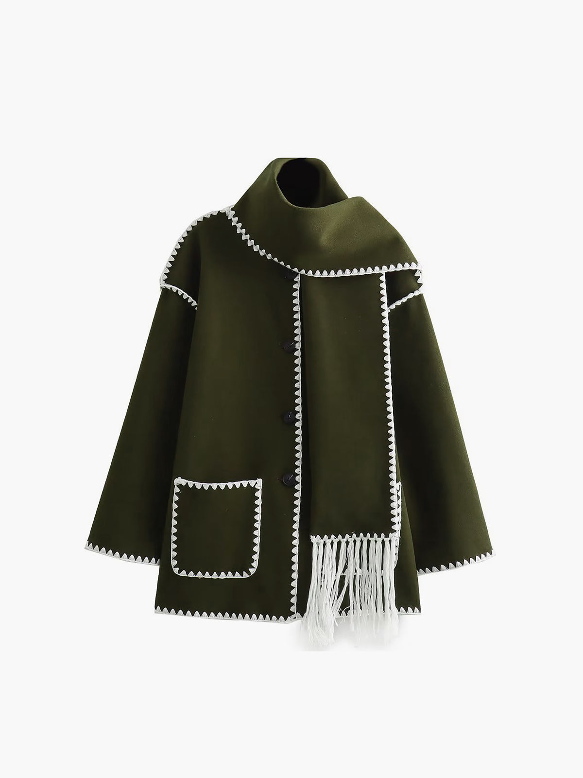 Women's Tailored Jacket with Matching Scarf 8