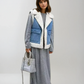 Women's Vintage Shearling Denim Vest 0