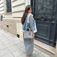 Women's Vintage Shearling Denim Vest 1