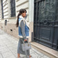 Women's Vintage Shearling Denim Vest 2