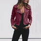 Women's Zip Up Slim Fit Biker Jacket 3